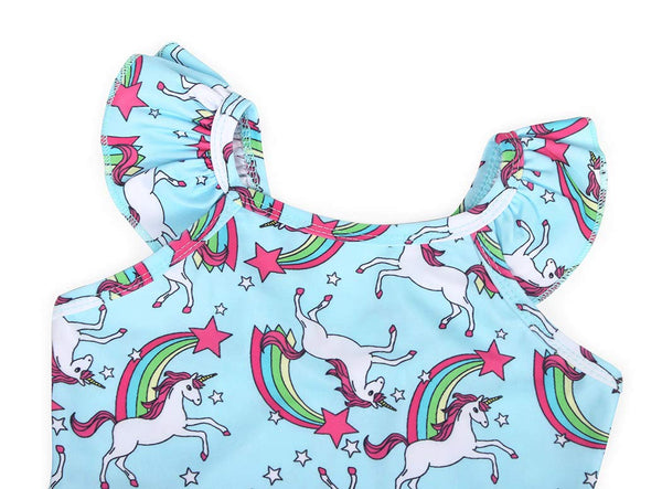 unicorn print swimsuit