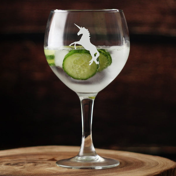 unicorn gin glass 