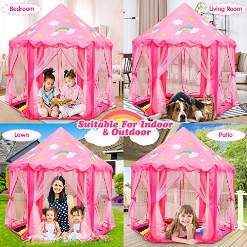 Pink Princess Unicorn Design Play Tent 