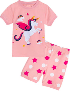 unicorn summer pyjamas for girls