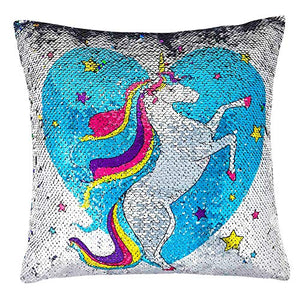 Unicorn Girls Sequinned Cushion for Bedroom