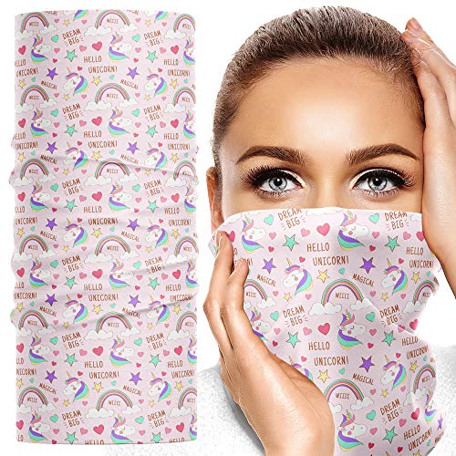 rls Balaclava Face Mask, Unicorn Gifts for Girls Pink Multifunctional Headwear
