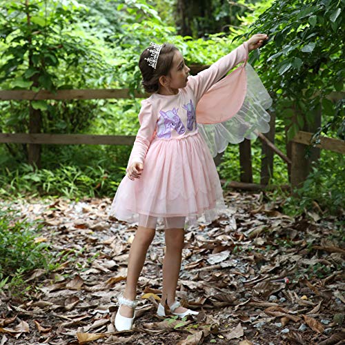 Unicorn Dress With Wings For Girls Pink