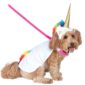 Unicorn Cape with Hood and Light-Up Collar Dog Costume