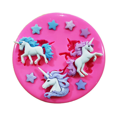 Unicorn Cake Topper Moulds Stars and Unicorns