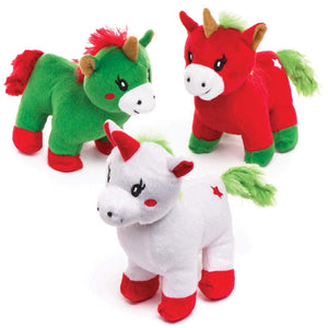 Christmas Unicorn Cuddly Toys