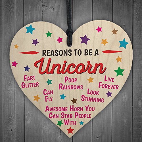 Unicorn heart shaped plaque