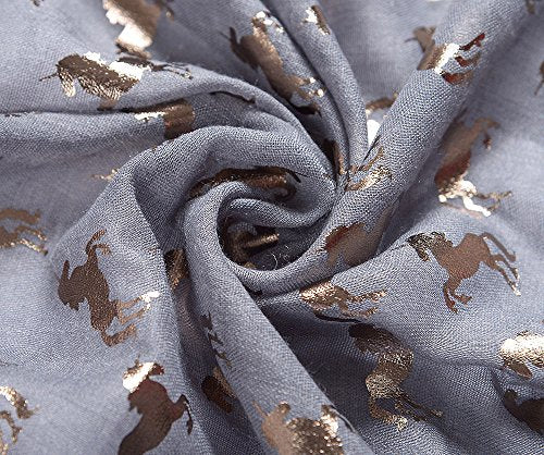 Grey & Rose Gold Ladies Pashmina Scarves