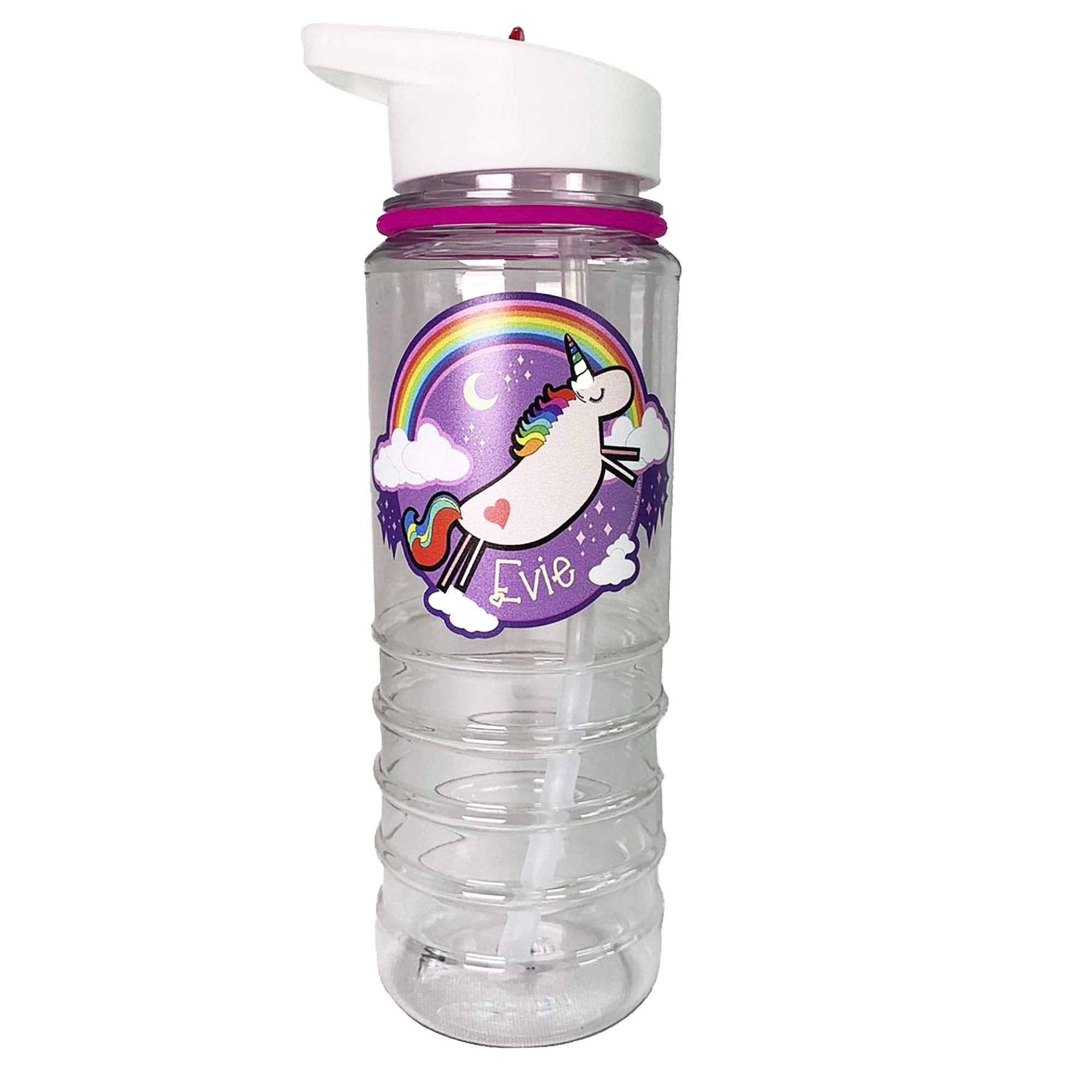 large unicorn drinks water bottle