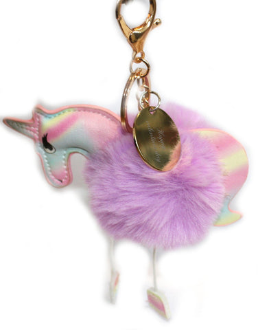 Personalised Unicorn Pom Pom Keyring/Handbag Charm | Valentines Day Gift
