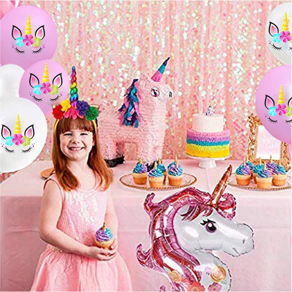 unicorn birthday party balloons