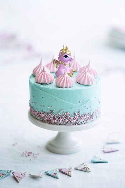 Unicorn Candle Cake Topper Pink and Gold in Gift Box - Elegant Unicorn Cake Decoration Candle