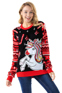 Christmas Unicorn Knitted Jumper