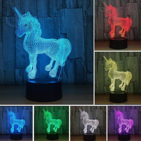 Unicorn Illusion Lamp - Colour Changing with Remote Control