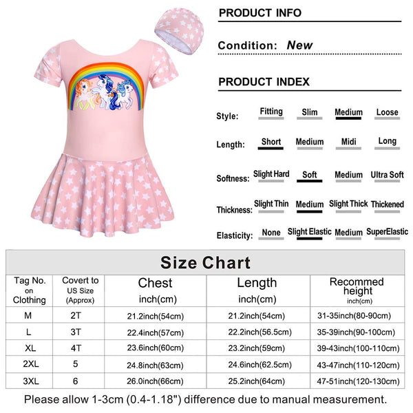 size charts for swimming costume
