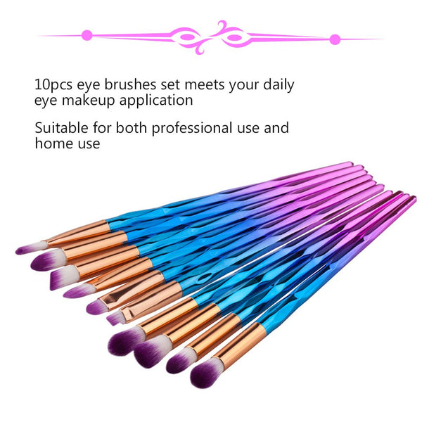 Unicorn Make Up Brushes - Purple Set of 10