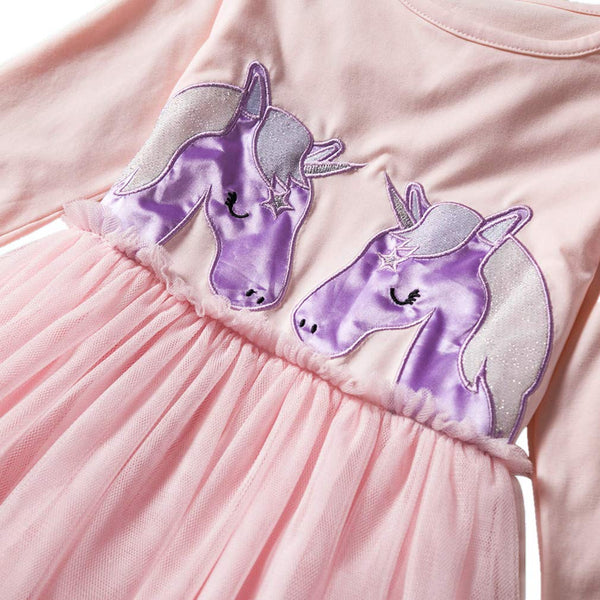 Unicorn Tutu Dress For Girls - Pastel Pink