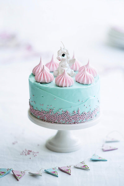 Unicorn Candle Cake Topper White and Silver in Gift Box - Elegant Unicorn Cake Decoration Candle