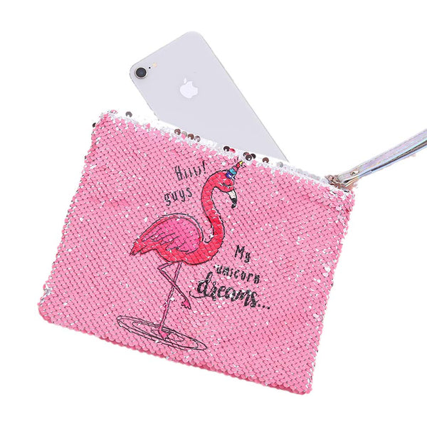 flamingo make up bag