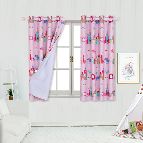 Cute Print Unicorn Curtains