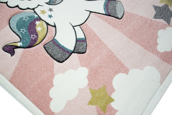 Unicorn rug pastel colours