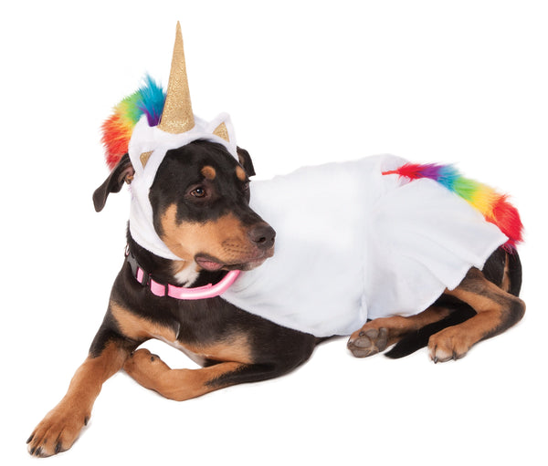 Unicorn cape costume for dog