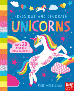 Press out and decorate unicorns book