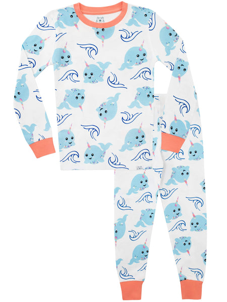 cotton unicorn pyjama set for kids