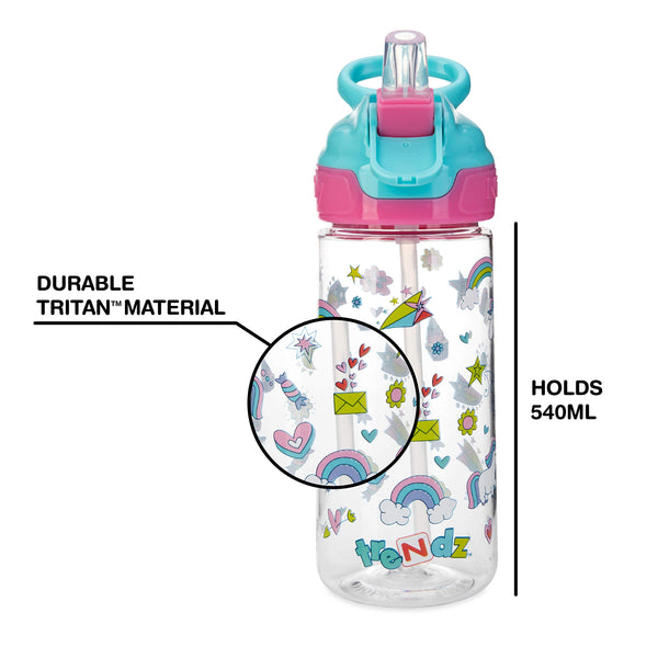 Nuby Trendz Grande Water Bottle, 540 ml, Unicorn Kids