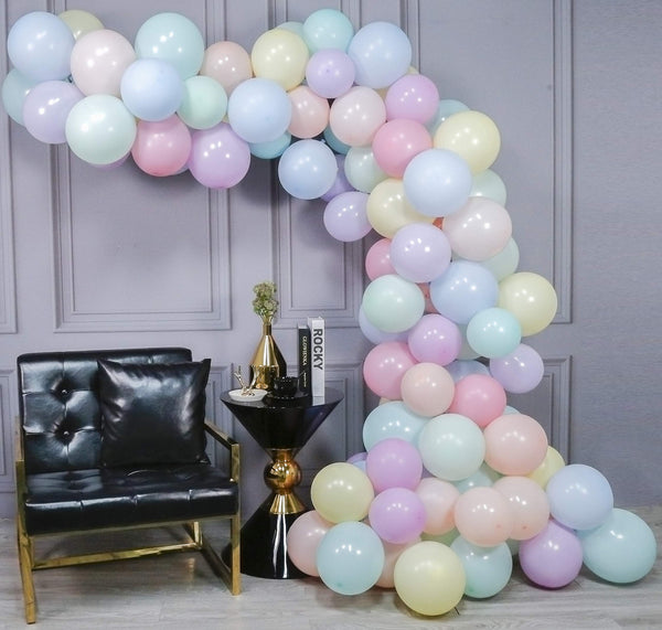 pastel coloured balloons