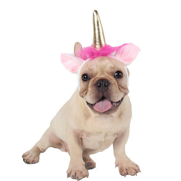 Unicorn Head Band For Dogs Outfit