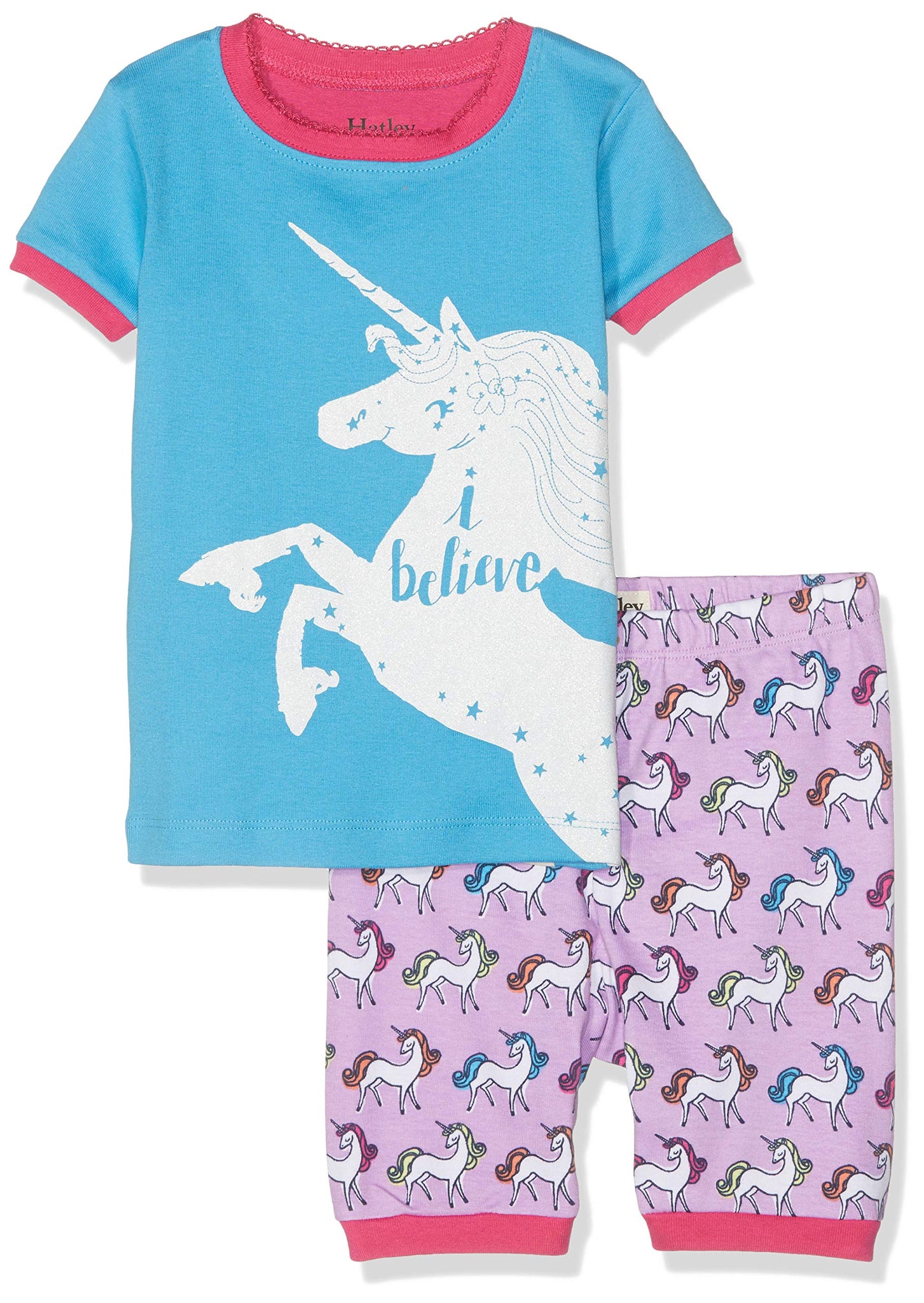 unicorn pyjamas blue kids