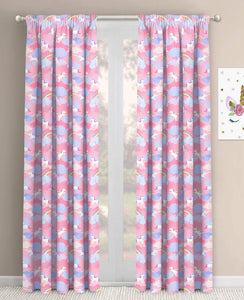 Pink Unicorn Curtains
