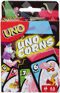 Uno corns unicorns card game