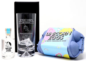 Unicorn Gin Gift Set with Chocolate